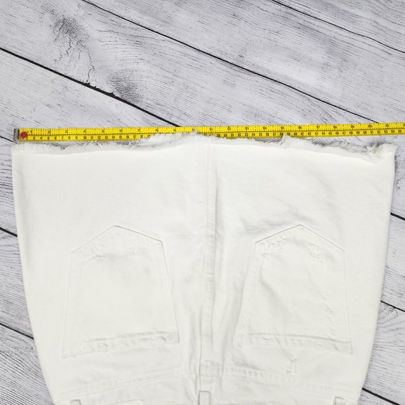 Zara Denim Skirt White Distressed, Size S - Picture 10 of 13